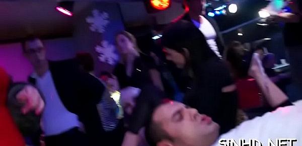  Wild cuties are drenched with lust during fuckfest party